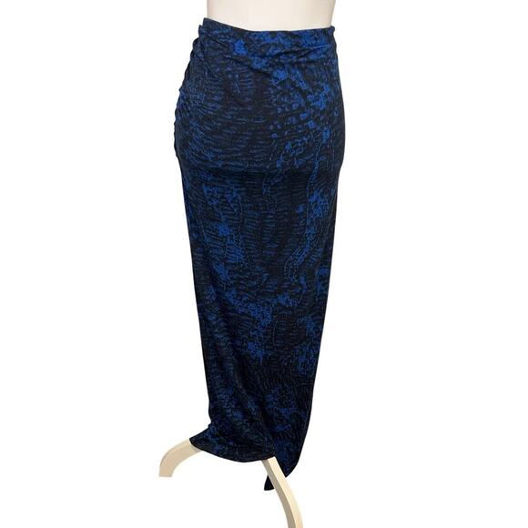 Helmut Lang viscose jersey abstract print maxi  boho skirt size L - Picture 6 of 9